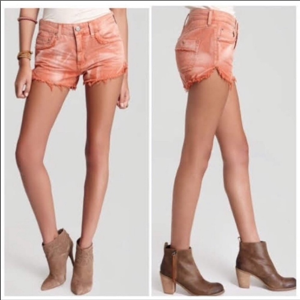 Free People Burnt Orange Cut Off Shorts Size 24